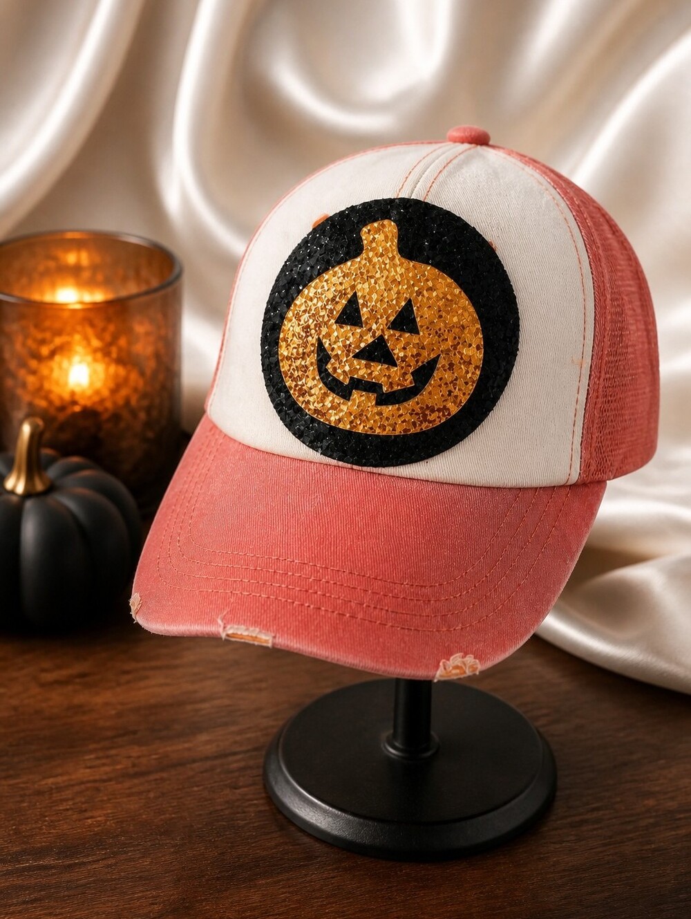 Southern Junkie Vintage Style Jack o Lantern Ballcap NWT